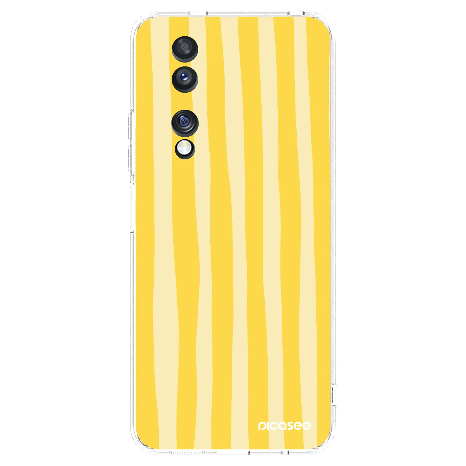 Picasee silikonový průhledný obal pro Honor 70 - Lines lemon