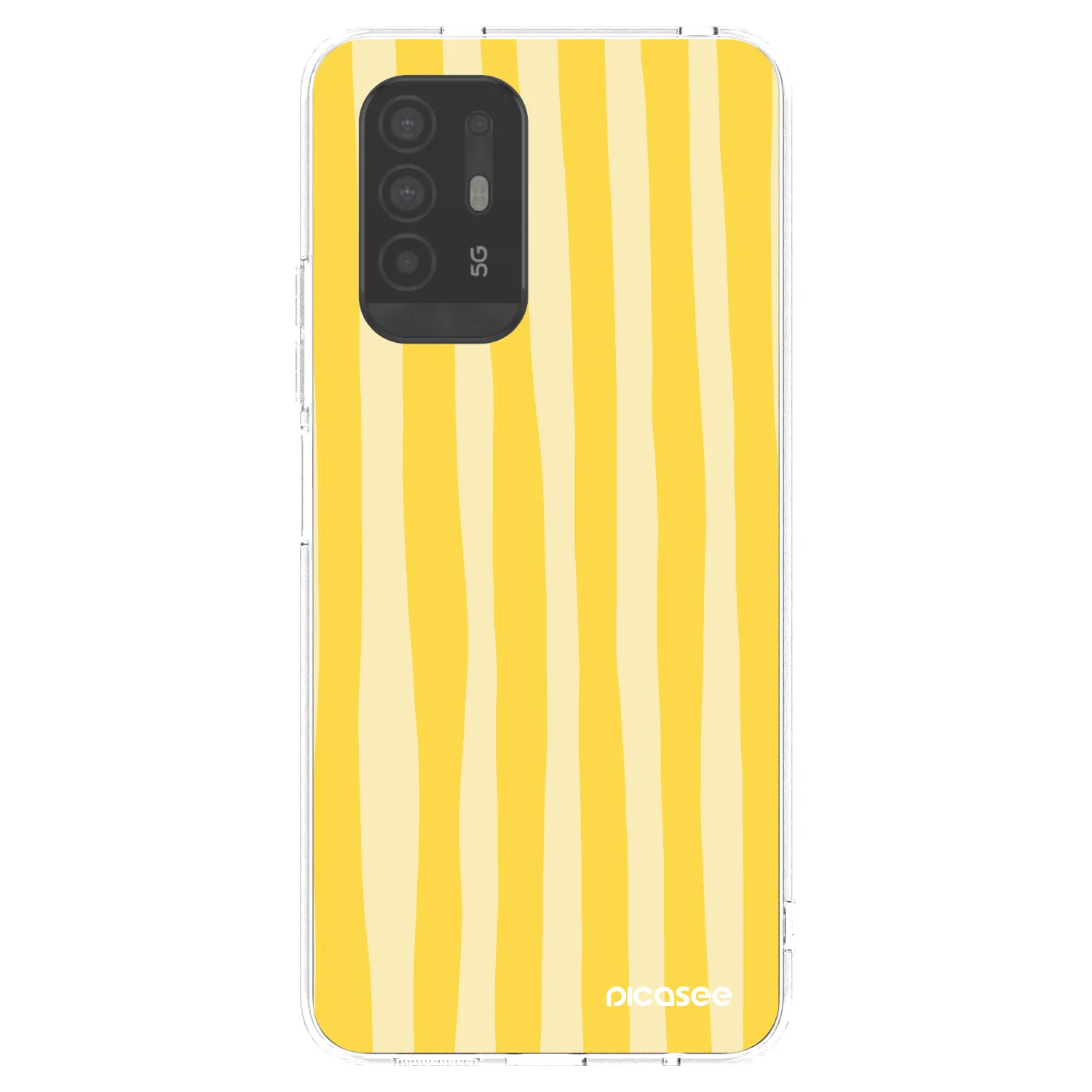 Picasee silikonový průhledný obal pro OPPO A94 5G - Lines lemon