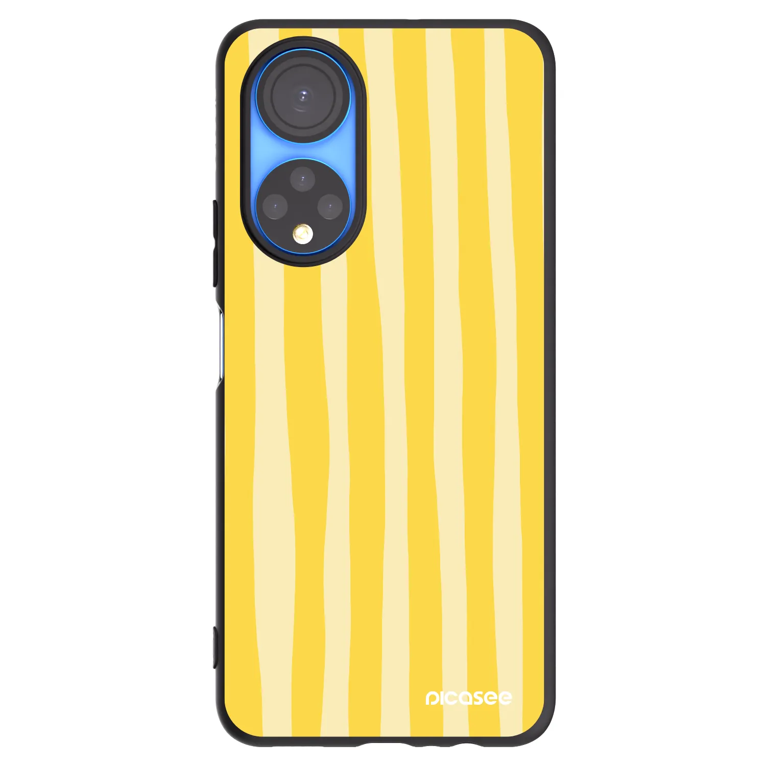 Picasee silikonový černý obal pro Honor X7 - Lines lemon