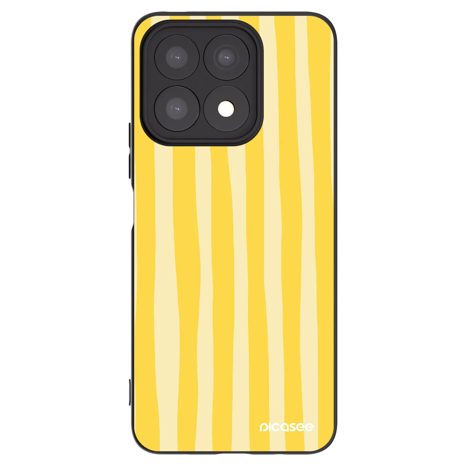 Picasee silikonový černý obal pro Honor X8a - Lines lemon