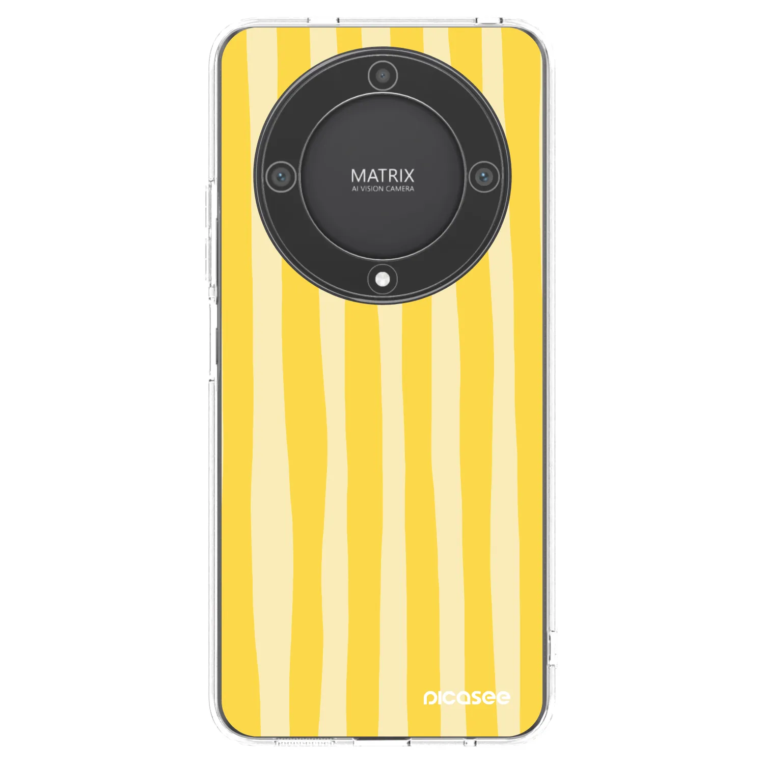Picasee silikonový průhledný obal pro Honor Magic5 Lite 5G - Lines lemon