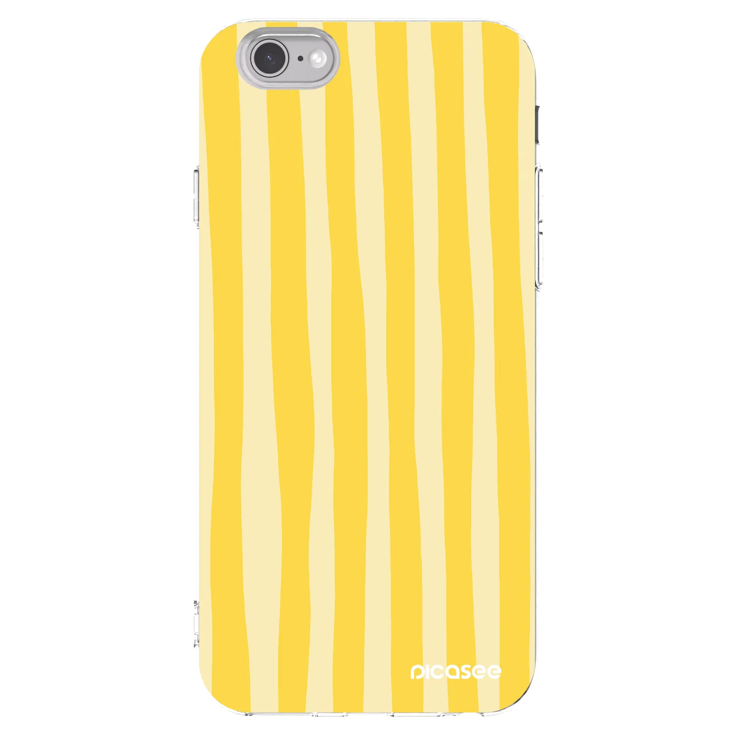Picasee silikonový průhledný obal pro Apple iPhone 6/6S - Lines lemon