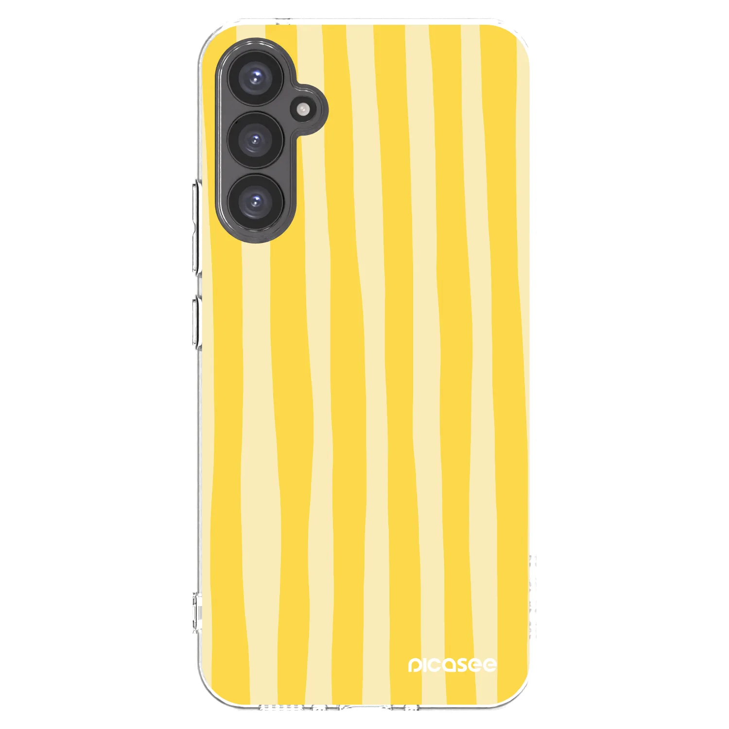 Picasee silikonový průhledný obal pro Samsung Galaxy A34 5G A346B - Lines lemon