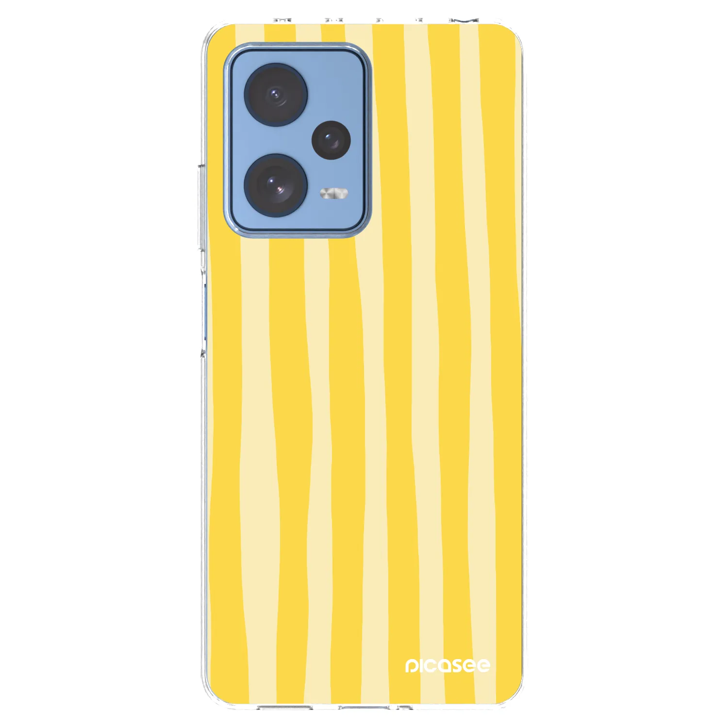 Picasee silikonový průhledný obal pro Xiaomi Redmi Note 12 Pro 5G - Lines lemon