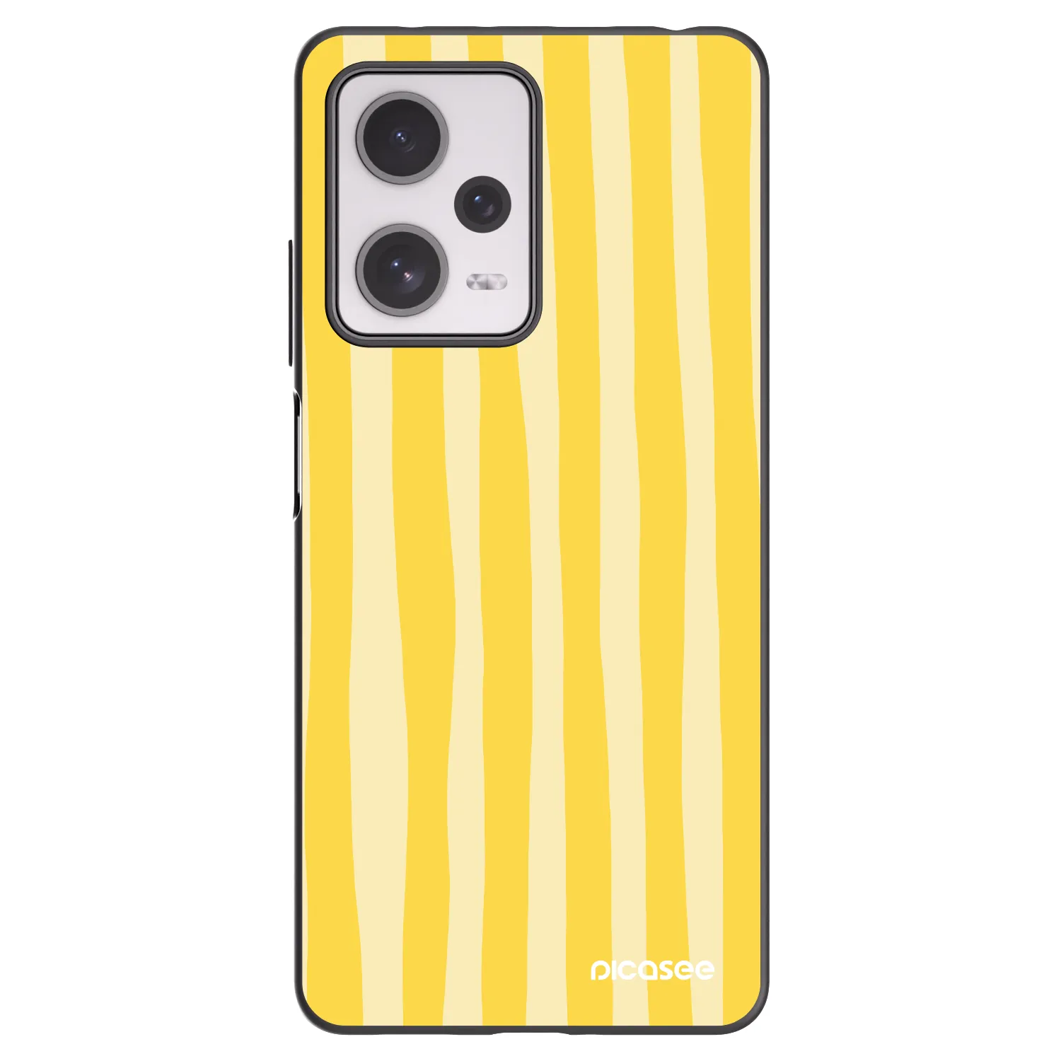 Picasee silikonový černý obal pro Xiaomi Redmi Note 12 Pro+ 5G - Lines lemon