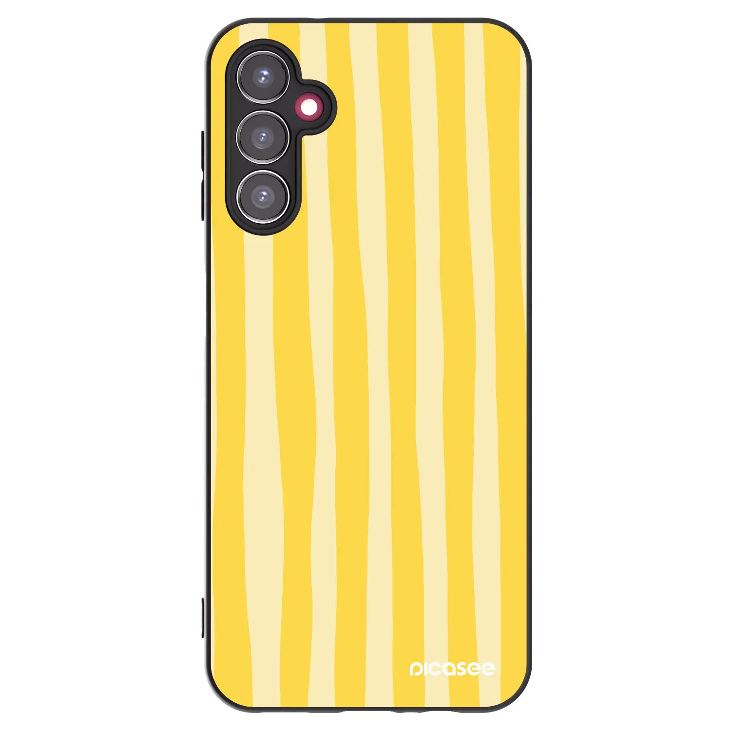 Picasee silikonový černý obal pro Samsung Galaxy A14 5G A146P - Lines lemon