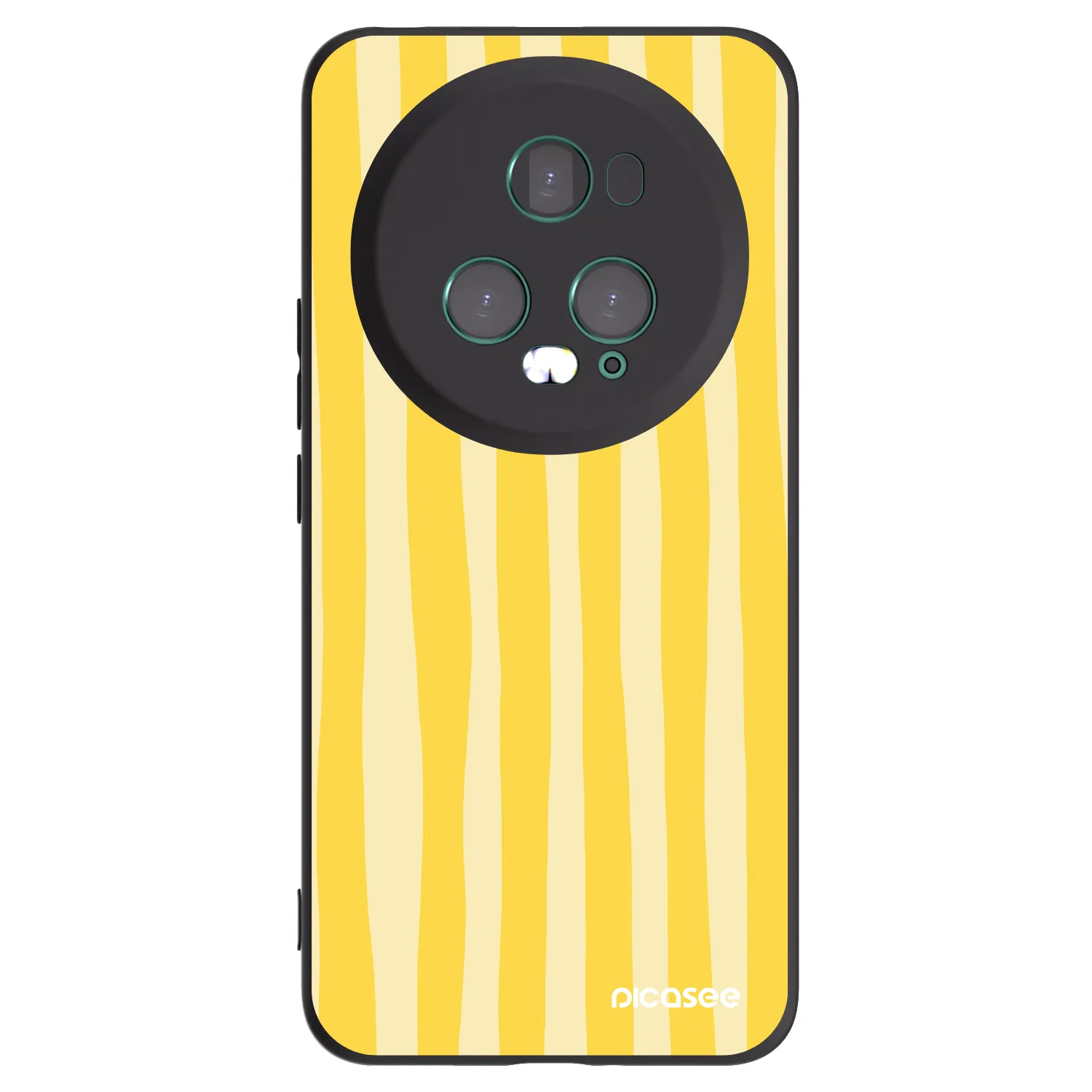 Picasee silikonový černý obal pro Honor Magic5 Pro - Lines lemon
