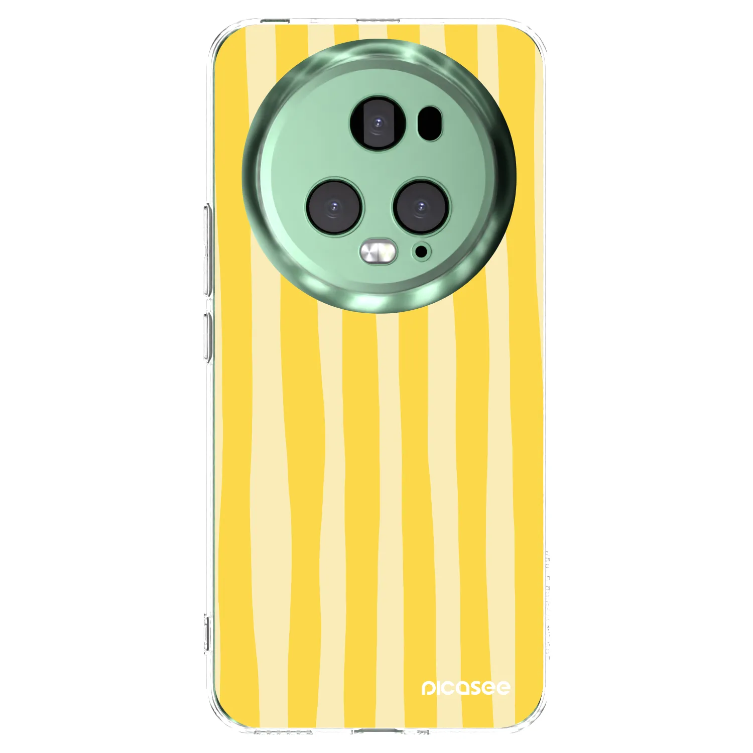 Picasee silikonový průhledný obal pro Honor Magic5 Pro - Lines lemon