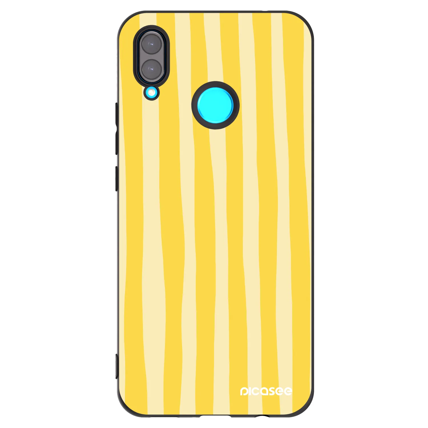 Picasee silikonový černý obal pro Huawei Nova 3 - Lines lemon