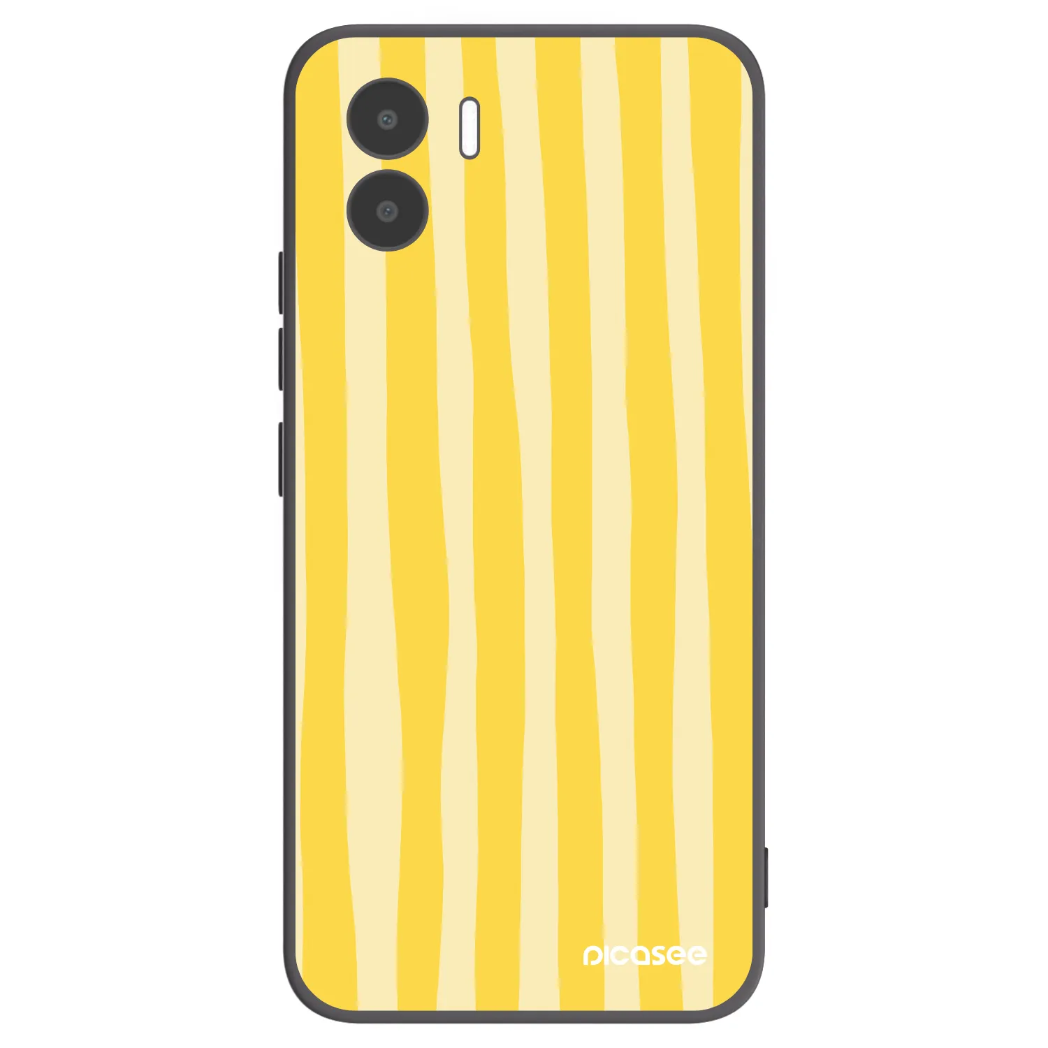 Picasee silikonový černý obal pro Xiaomi Redmi A2 - Lines lemon