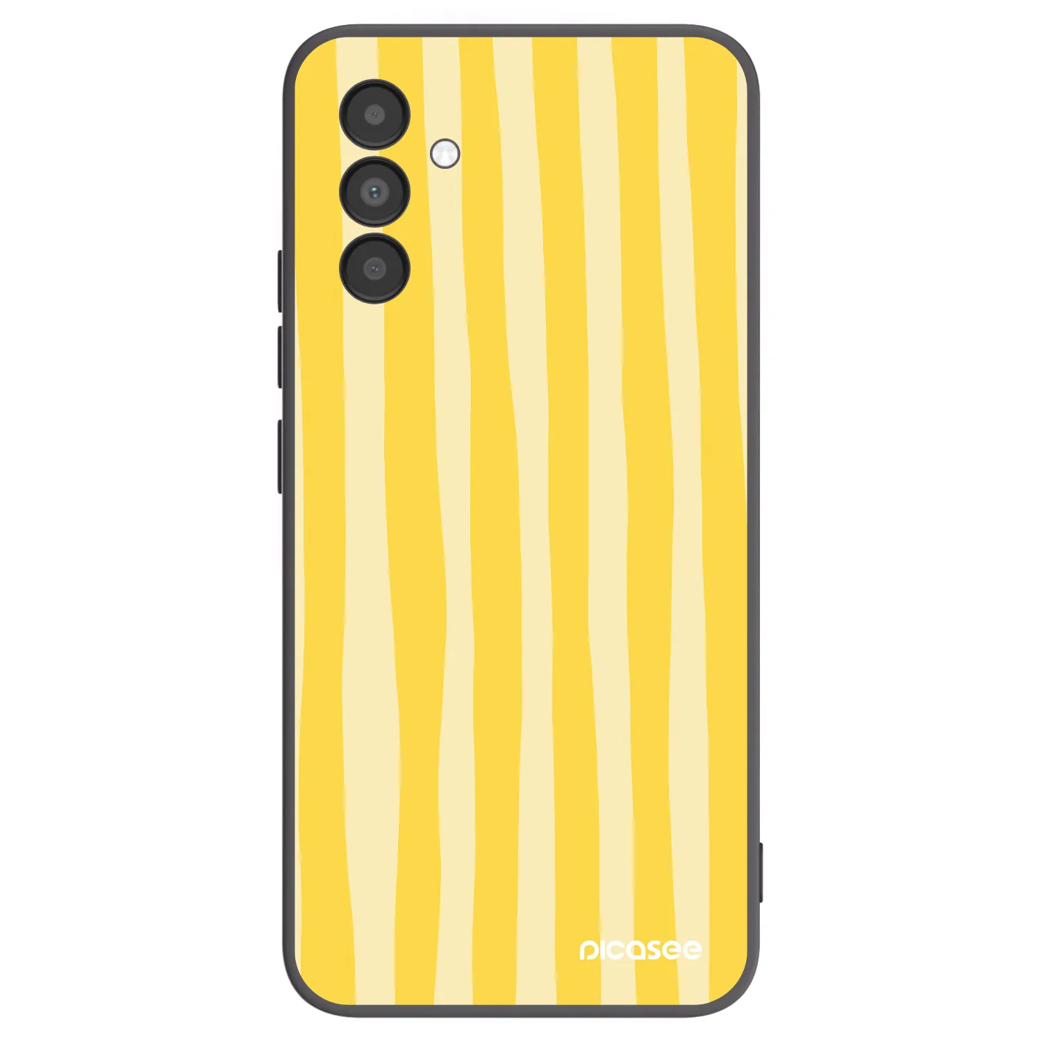 Picasee silikonový černý obal pro Samsung Galaxy A04s A047F - Lines lemon