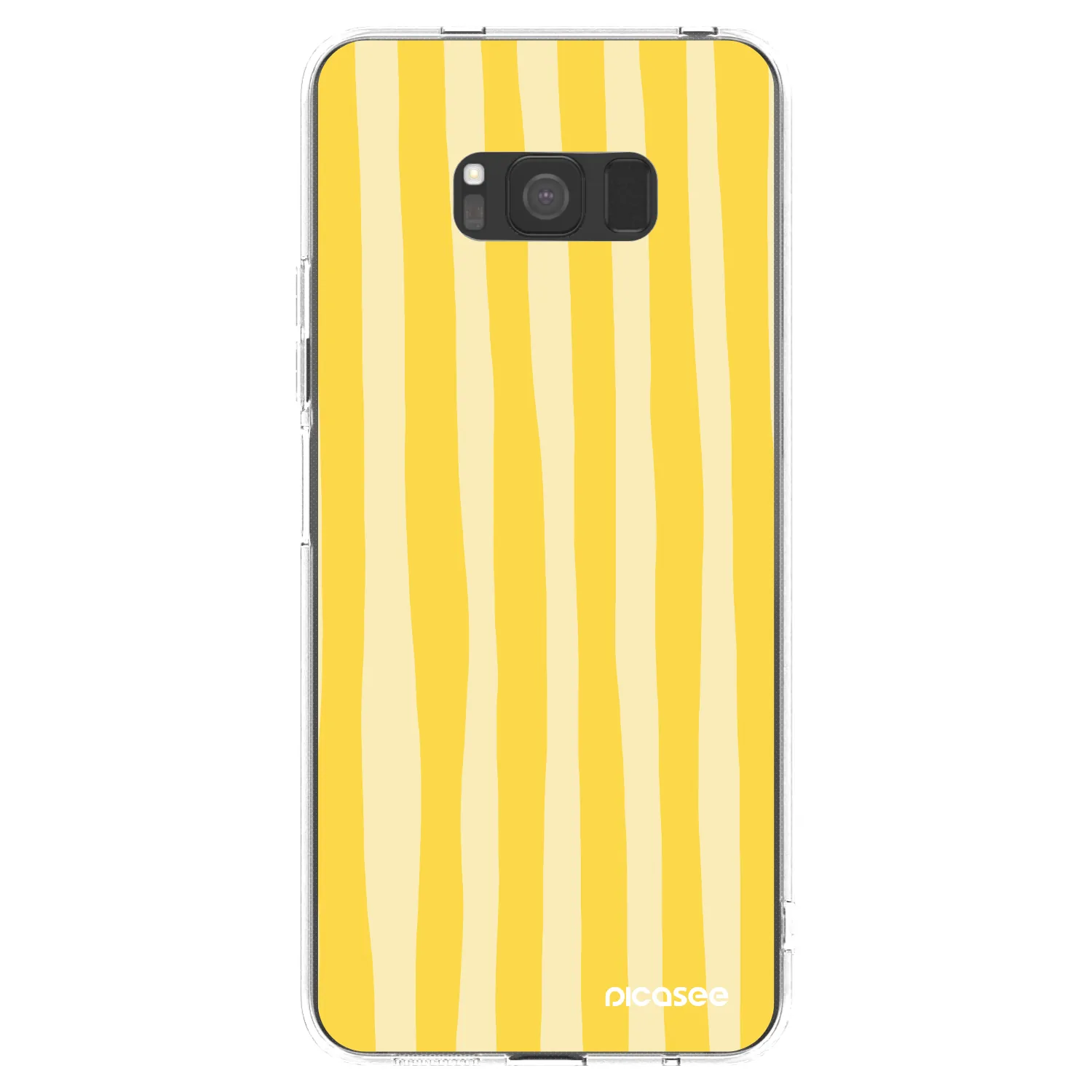 Picasee silikonový průhledný obal pro Samsung Galaxy S8 G950F - Lines lemon