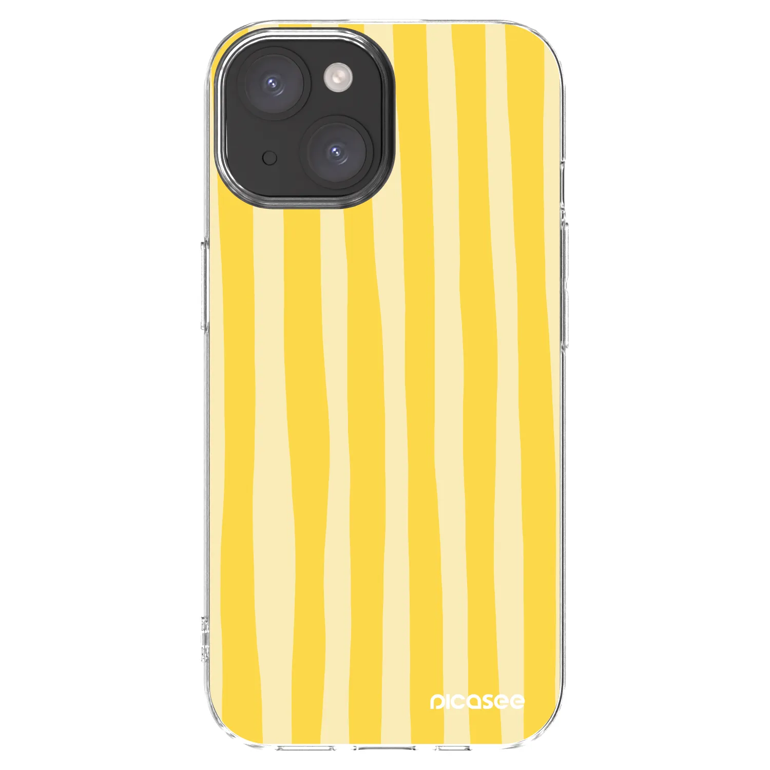 Picasee silikonový průhledný obal pro Apple iPhone 15 - Lines lemon