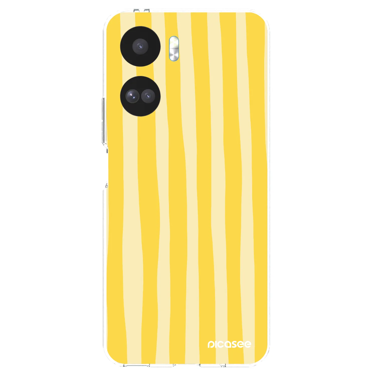 Picasee silikonový průhledný obal pro Honor 90 Lite 5G - Lines lemon