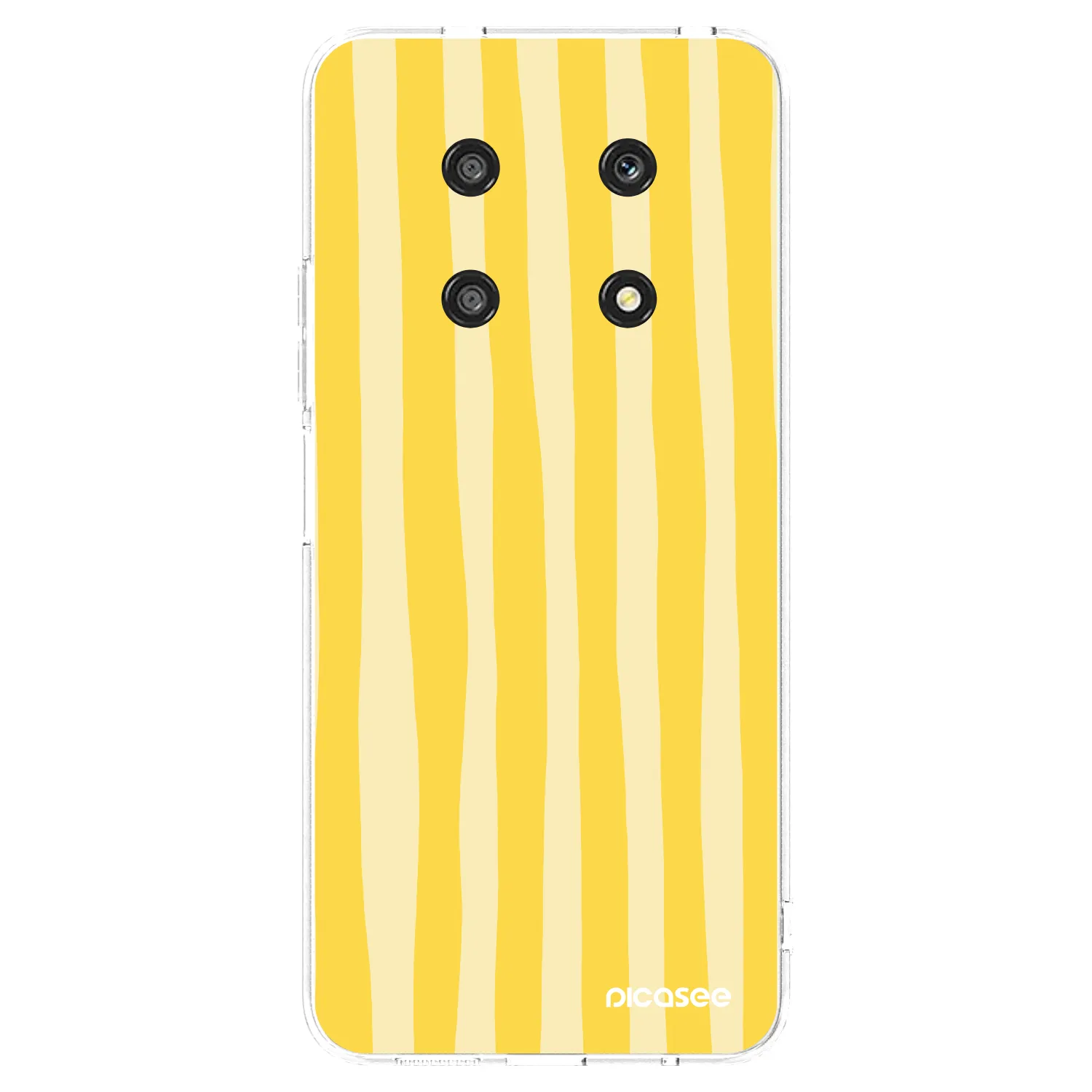 Picasee silikonový průhledný obal pro Honor Magic4 Lite 5G - Lines lemon