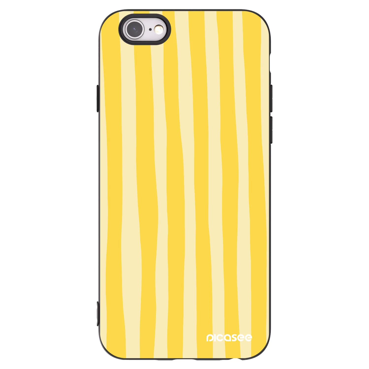 Picasee silikonový černý obal pro Apple iPhone 6/6S - Lines lemon