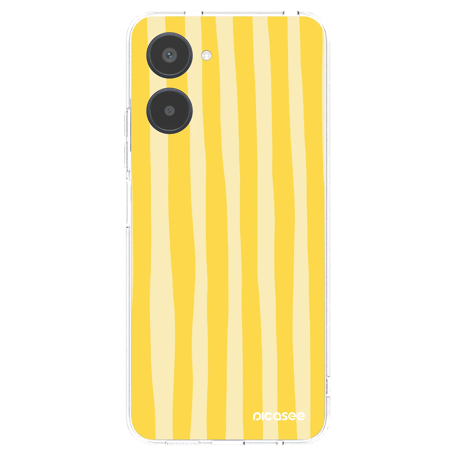 Picasee silikonový průhledný obal pro Realme 10 4G - Lines lemon