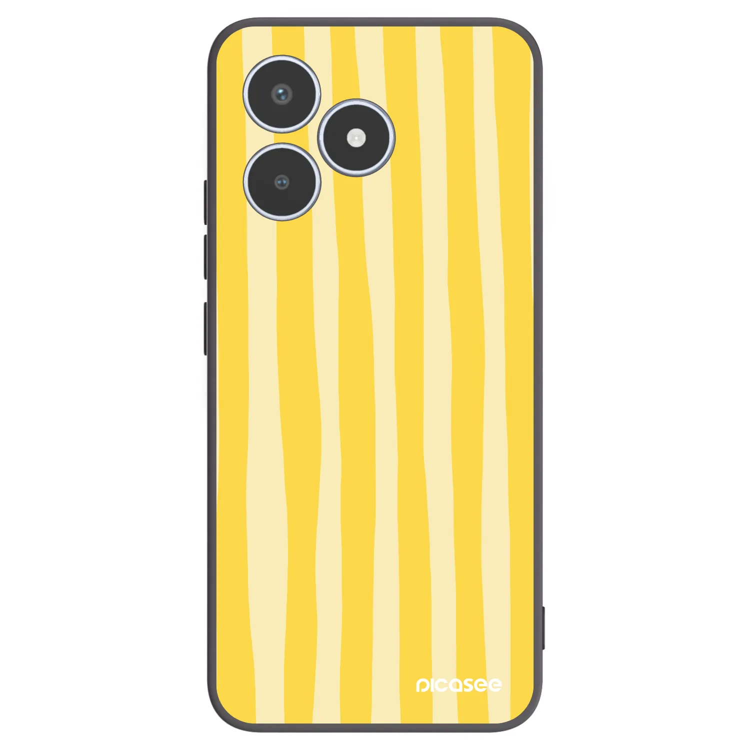 Picasee silikonový černý obal pro Realme C53 - Lines lemon