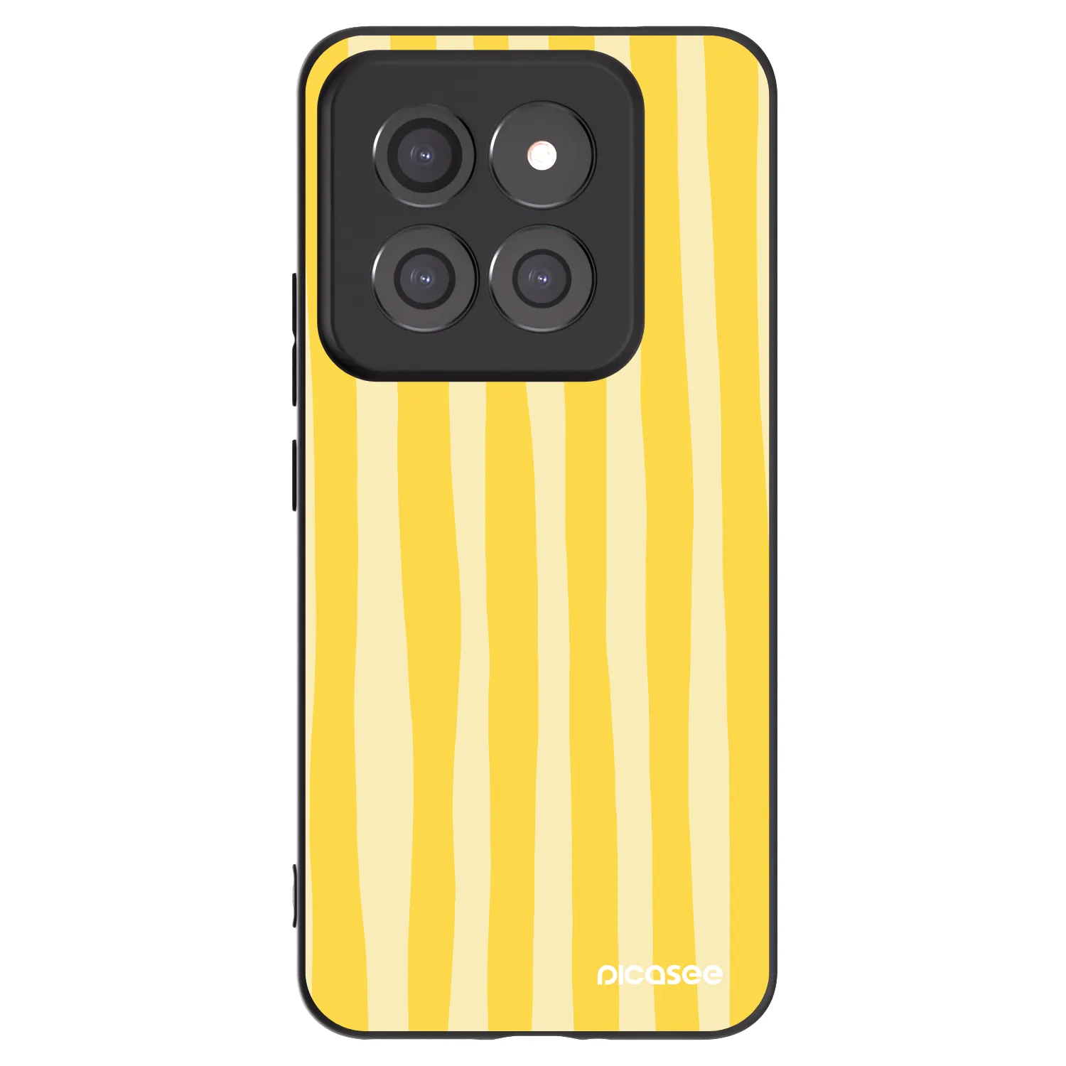 Picasee silikonový černý obal pro Xiaomi 14 Pro - Lines lemon