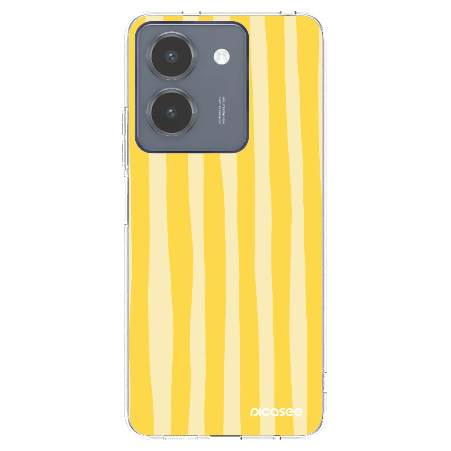 Picasee silikonový průhledný obal pro Vivo Y36 4G - Lines lemon