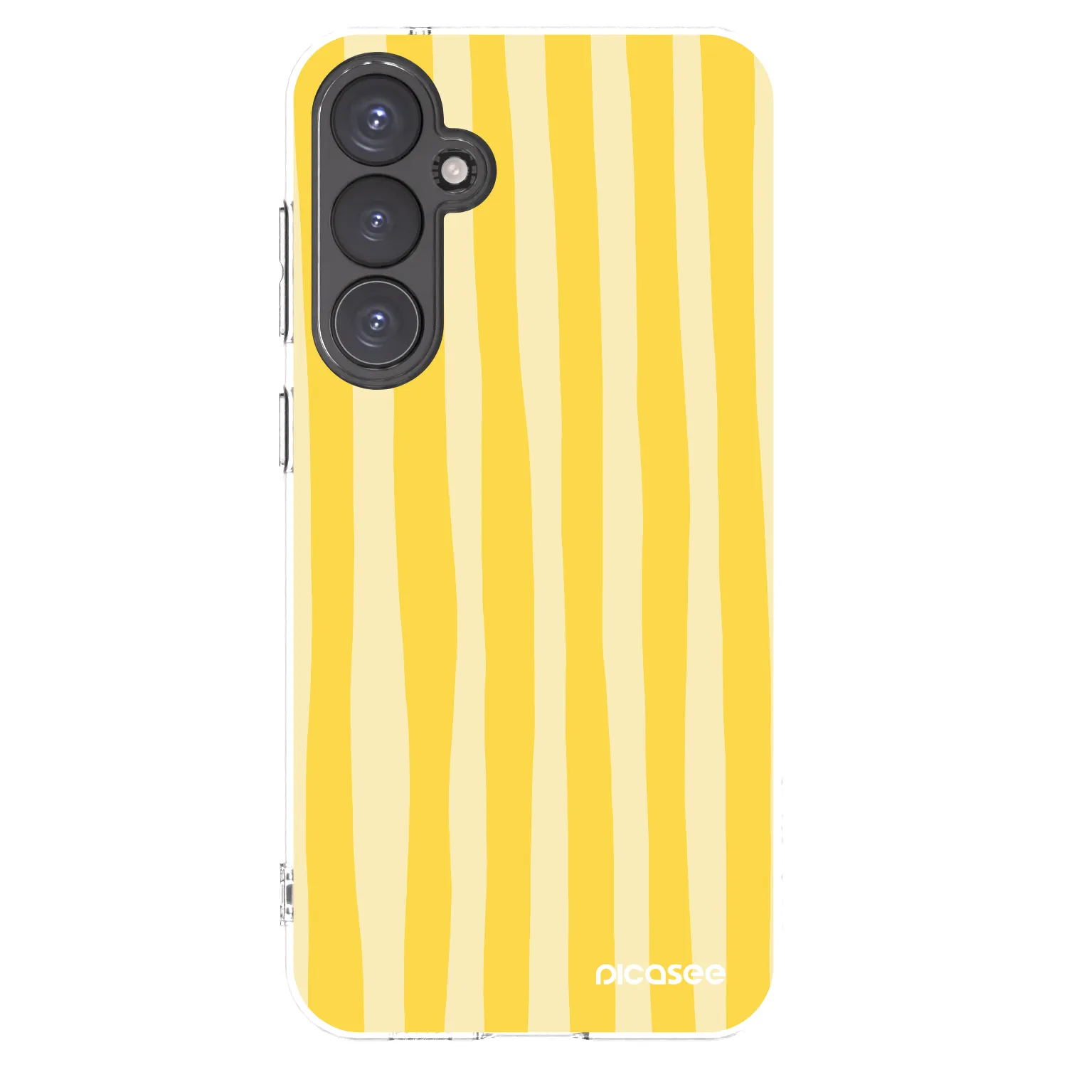 Picasee silikonový průhledný obal pro Samsung Galaxy S23 FE S711B - Lines lemon