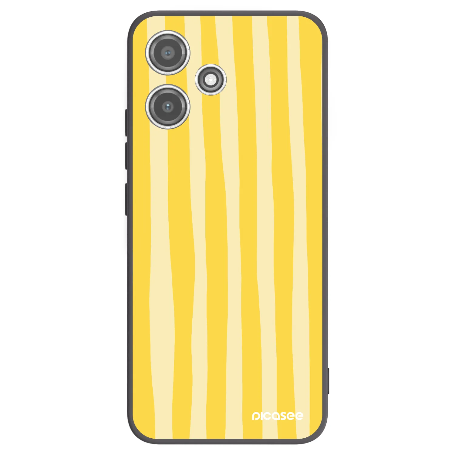 Picasee silikonový černý obal pro Xiaomi Redmi 12 5G - Lines lemon