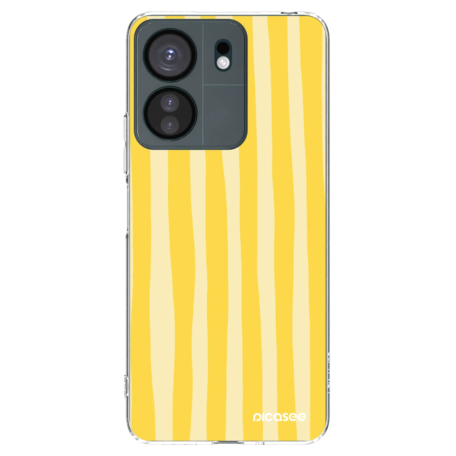 Picasee silikonový průhledný obal pro Xiaomi Redmi 13C 4G - Lines lemon
