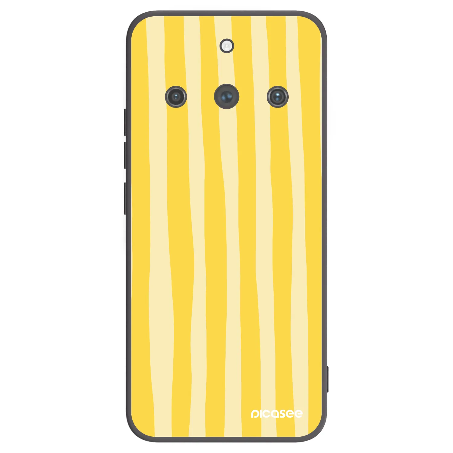 Picasee silikonový černý obal pro Realme 11 Pro+ - Lines lemon