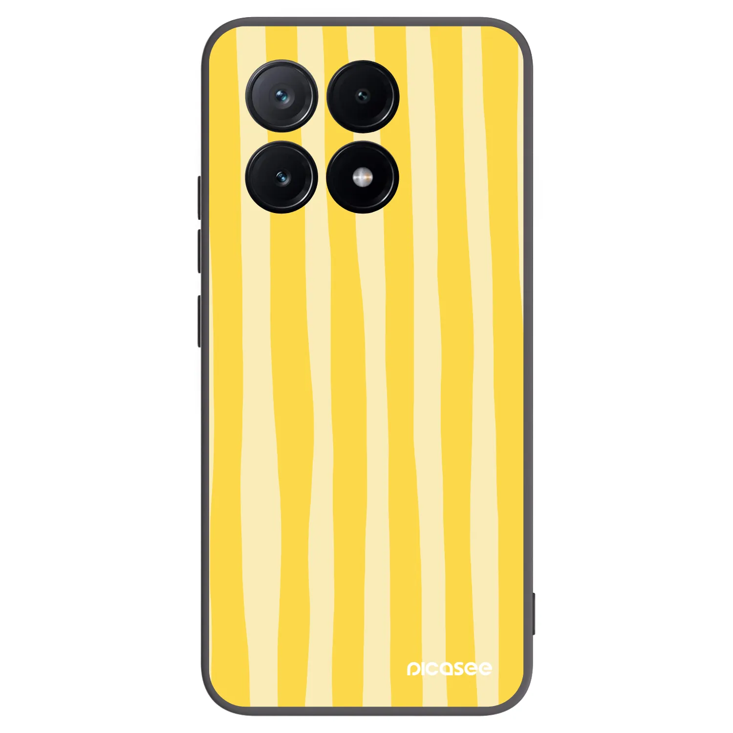 Picasee silikonový černý obal pro Xiaomi Poco X6 Pro - Lines lemon