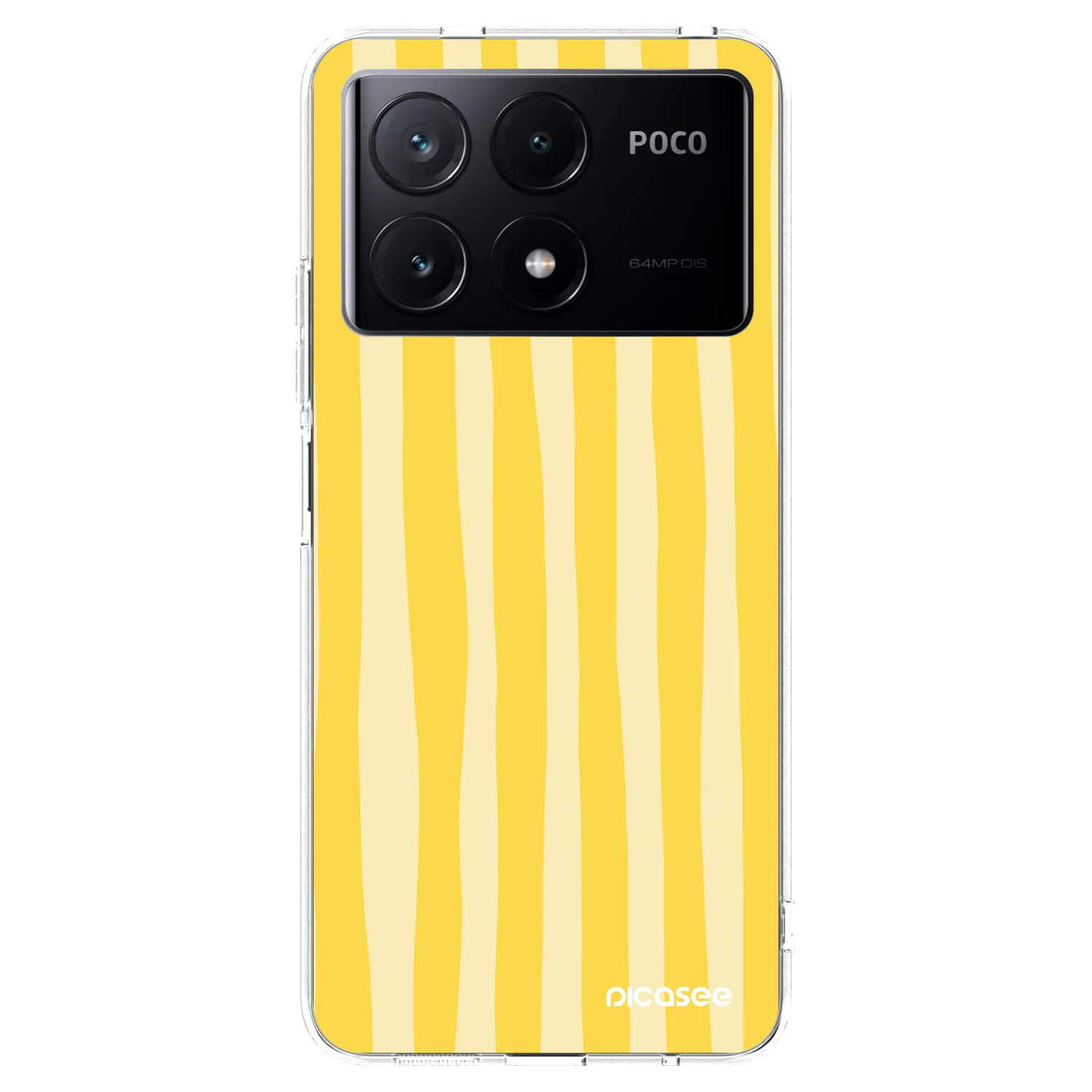 Picasee silikonový průhledný obal pro Xiaomi Poco X6 Pro - Lines lemon