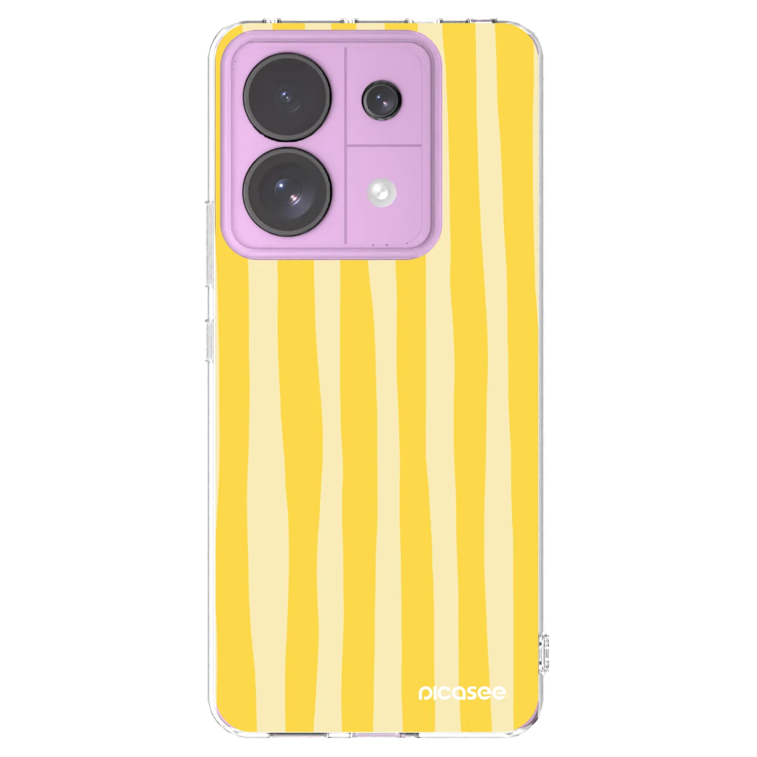 Picasee silikonový průhledný obal pro Xiaomi Redmi Note 13 Pro 5G - Lines lemon