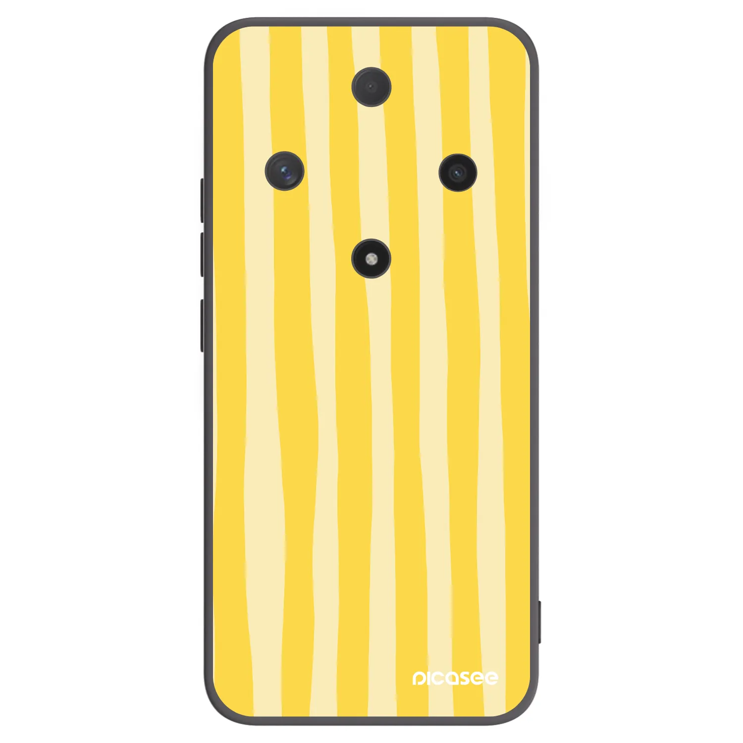 Picasee silikonový černý obal pro Honor Magic6 Lite 5G - Lines lemon