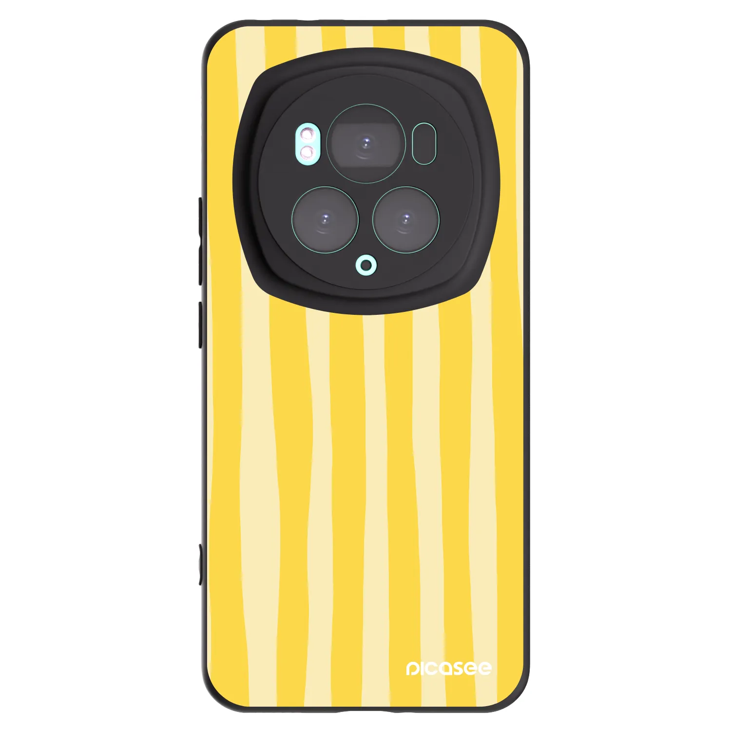 Picasee silikonový černý obal pro Honor Magic6 Pro - Lines lemon