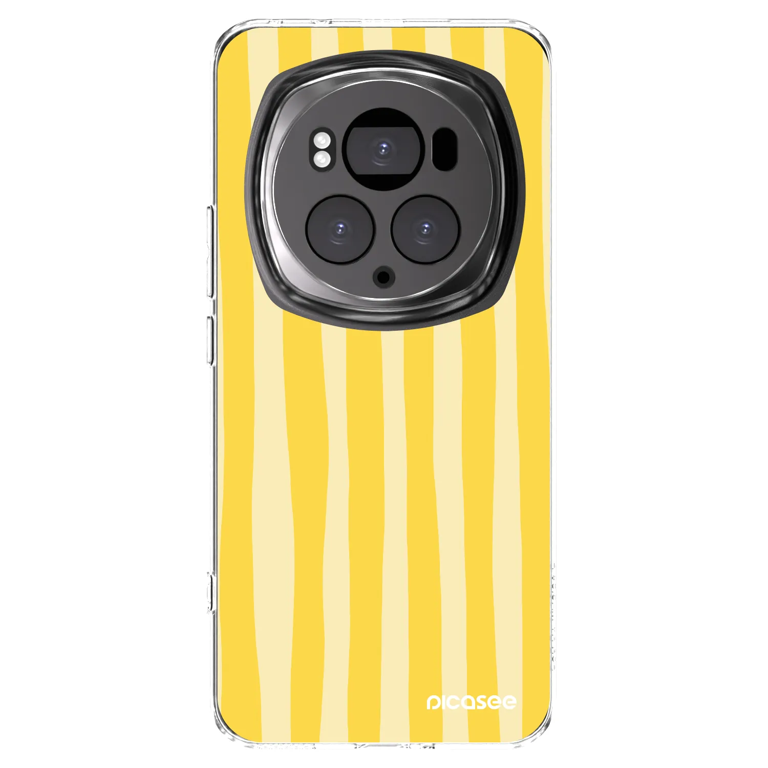 Picasee silikonový průhledný obal pro Honor Magic6 Pro - Lines lemon