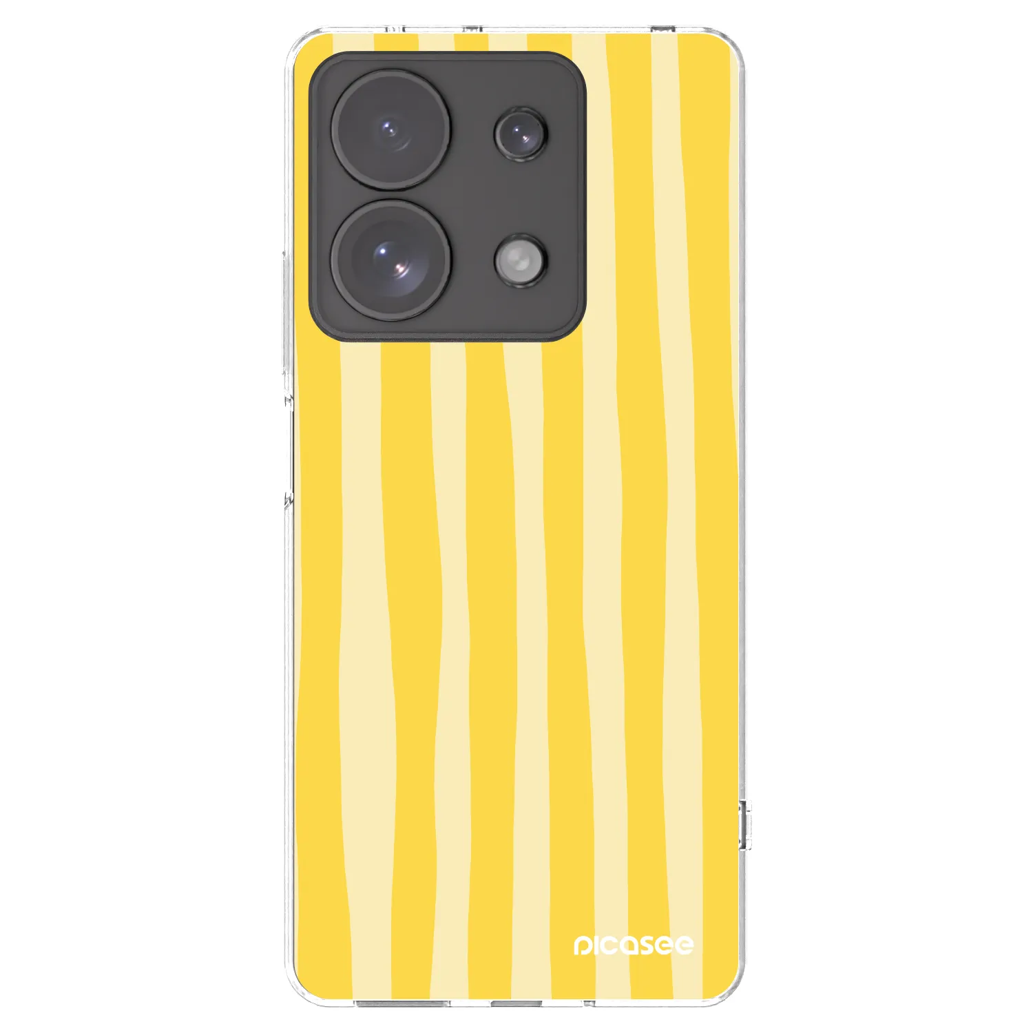 Picasee silikonový průhledný obal pro Xiaomi Redmi Note 13 Pro 4G - Lines lemon