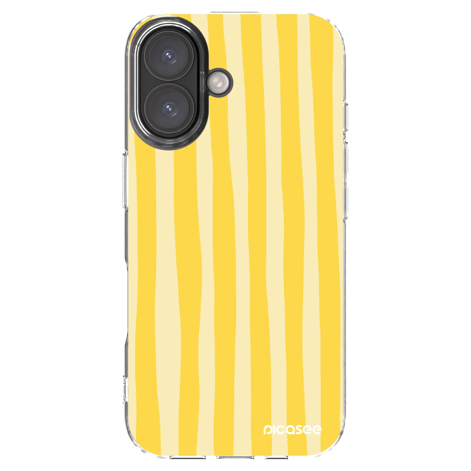 Picasee silikonový průhledný obal pro Apple iPhone 16 - Lines lemon