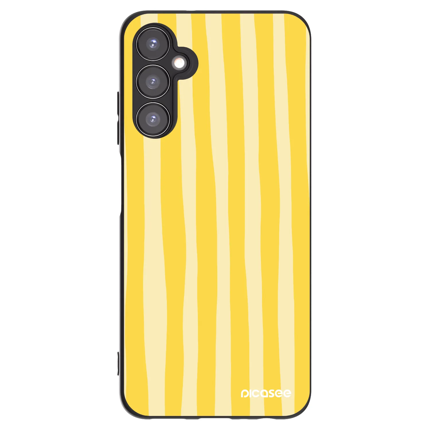 Picasee silikonový černý obal pro Samsung Galaxy A05s A057G - Lines lemon