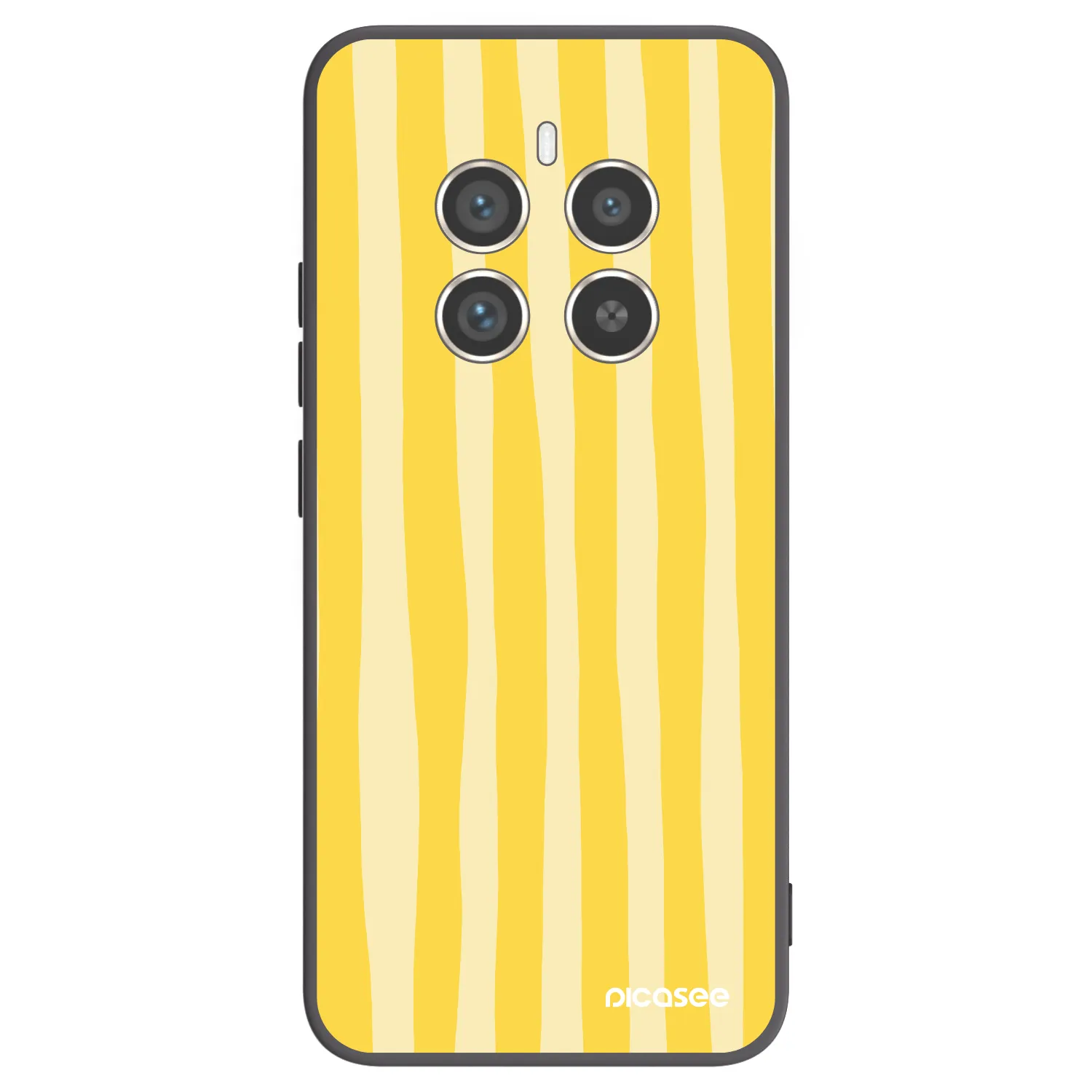 Picasee silikonový černý obal pro Realme 12 Pro 5G - Lines lemon