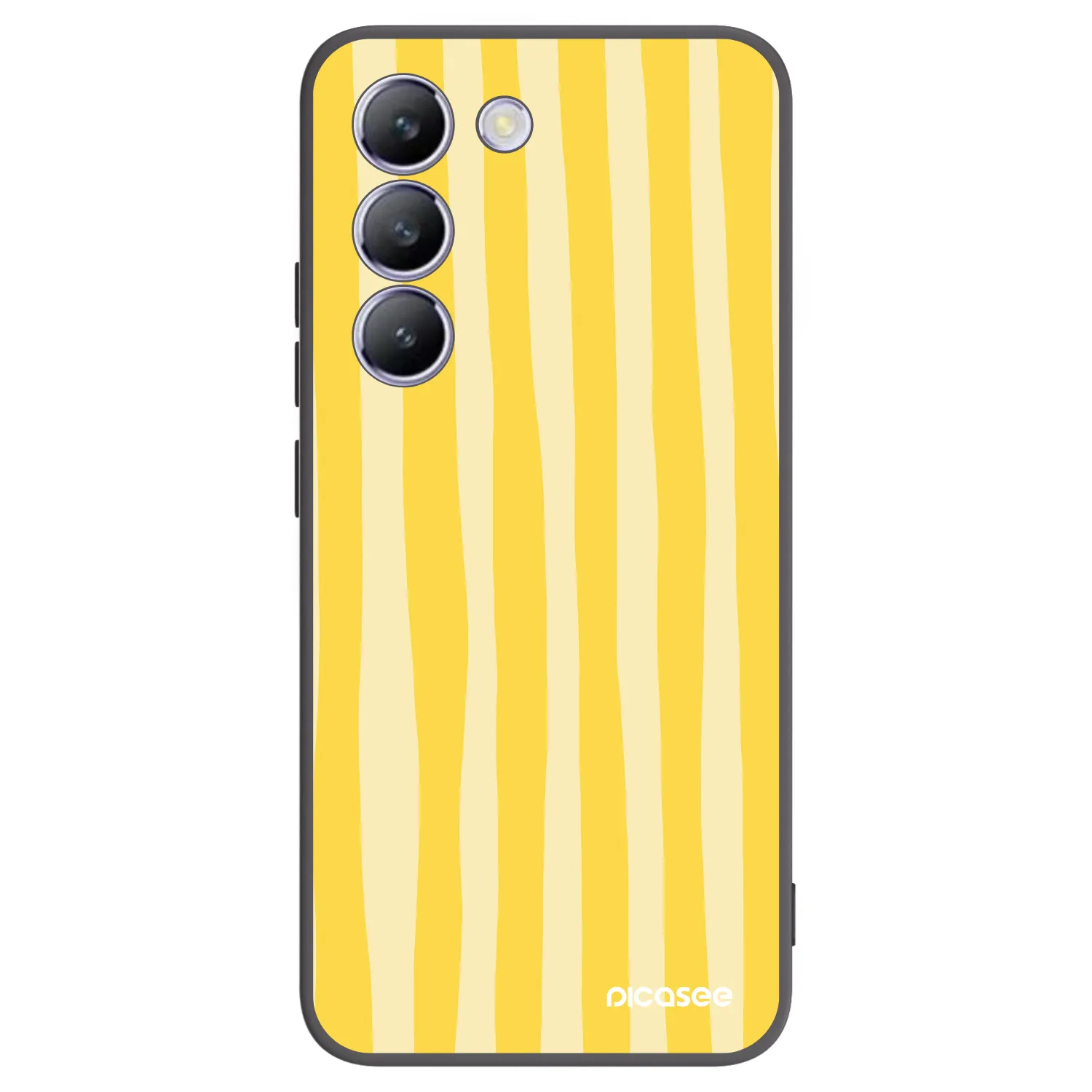 Picasee silikonový černý obal pro Vivo V40 SE 5G - Lines lemon