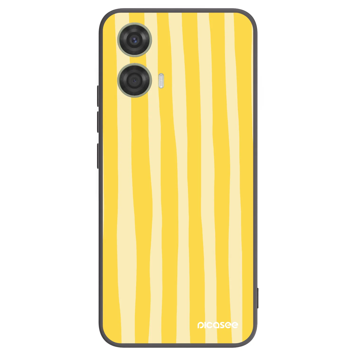 Picasee silikonový černý obal pro Motorola Moto G24 - Lines lemon