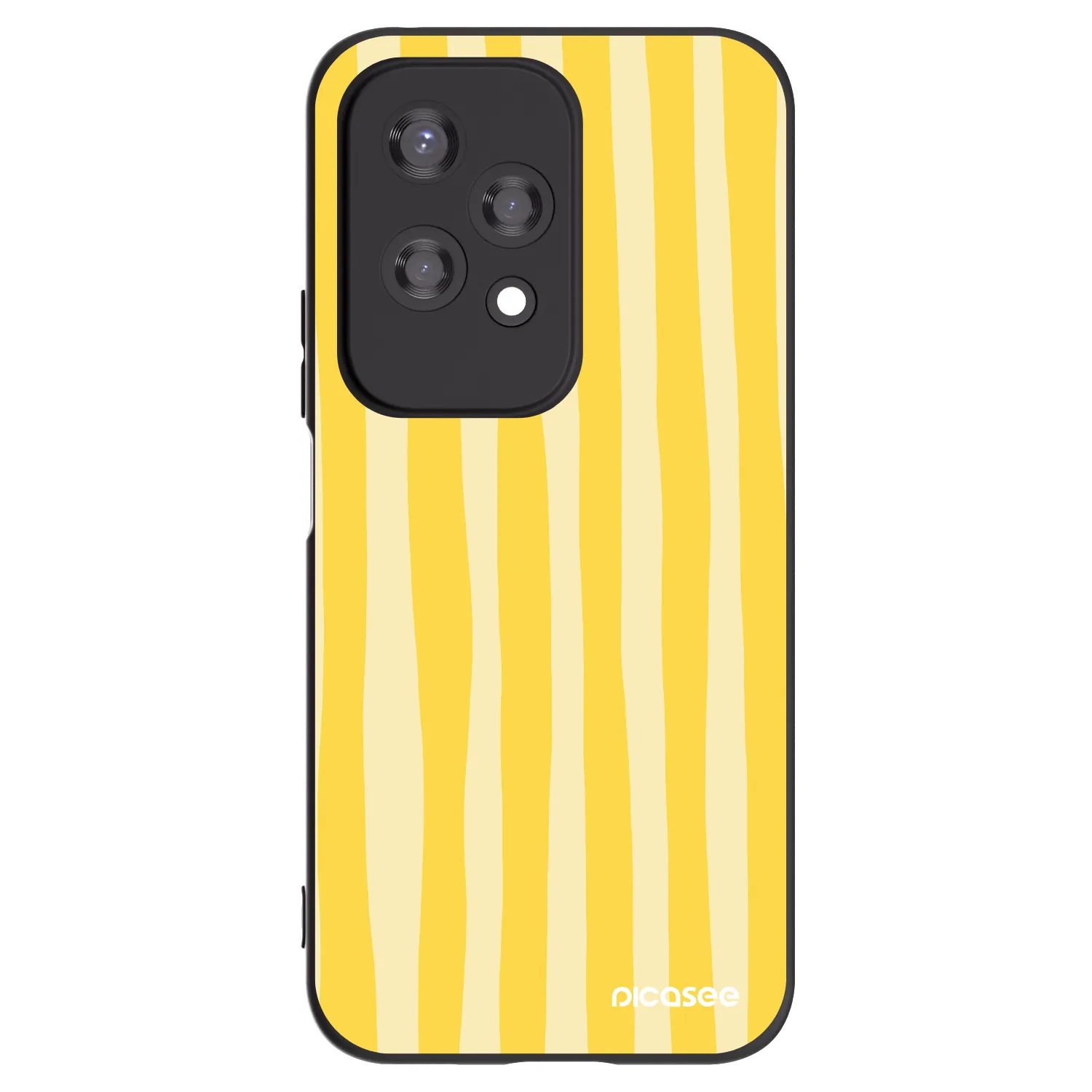 Picasee silikonový černý obal pro Honor 200 Lite - Lines lemon