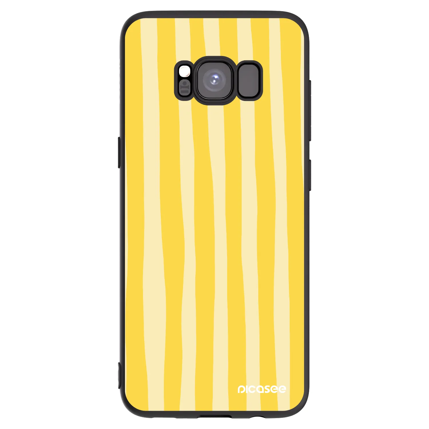 Picasee silikonový černý obal pro Samsung Galaxy S8 G950F - Lines lemon