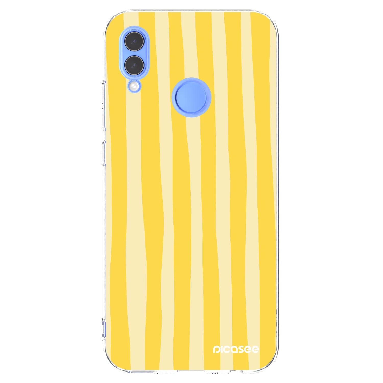 Picasee silikonový průhledný obal pro Huawei P Smart 2019 - Lines lemon