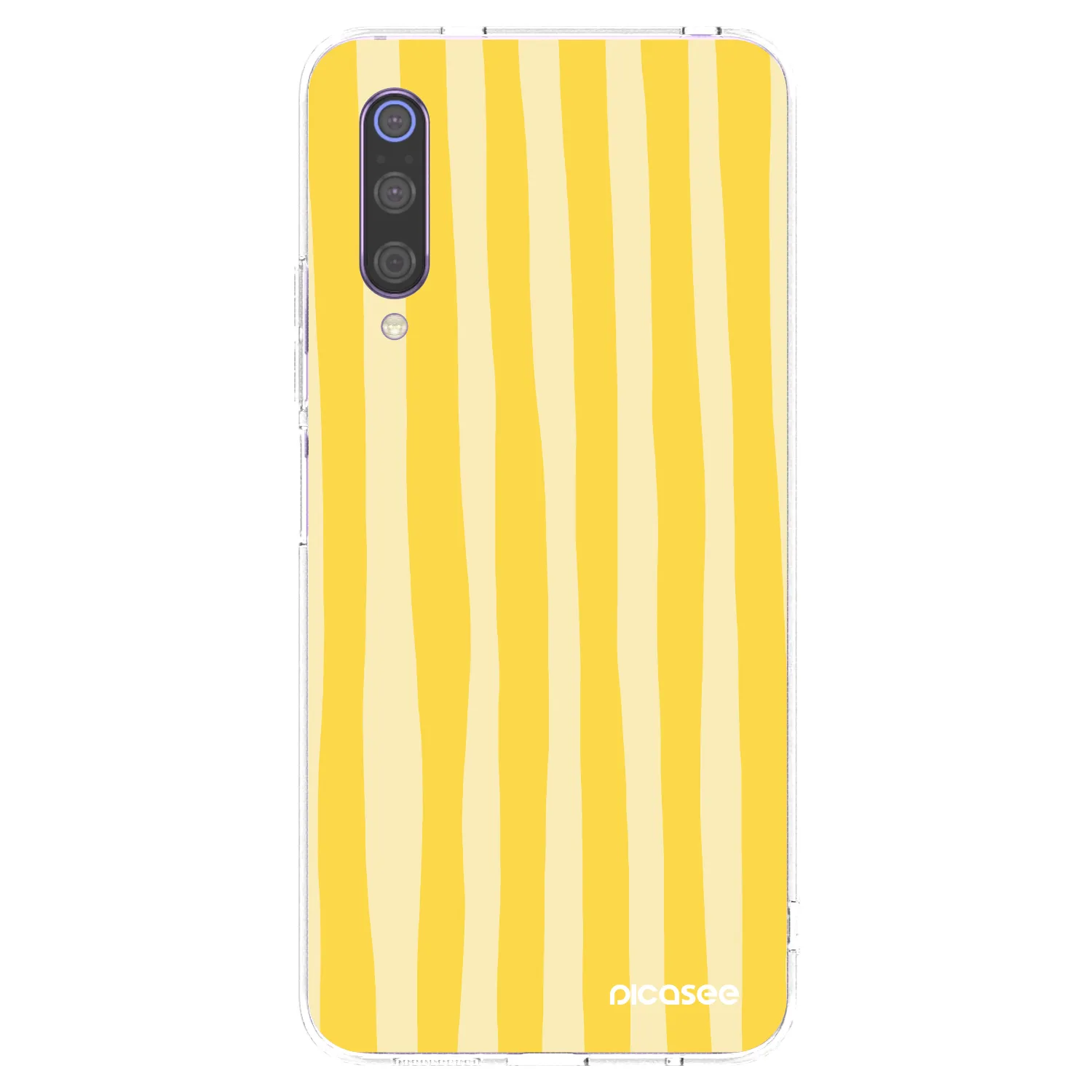 Picasee silikonový průhledný obal pro Xiaomi Mi 9 - Lines lemon