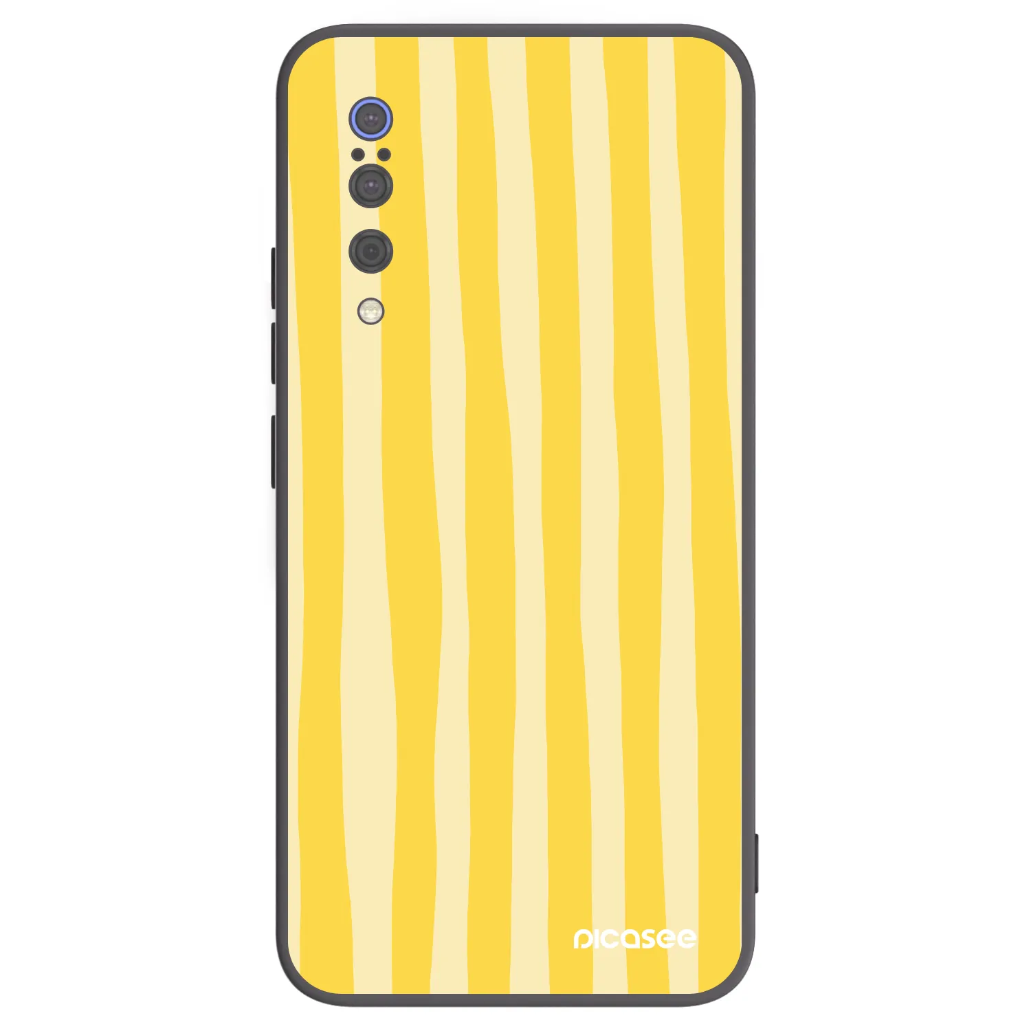 Picasee silikonový černý obal pro Xiaomi Mi 9 - Lines lemon