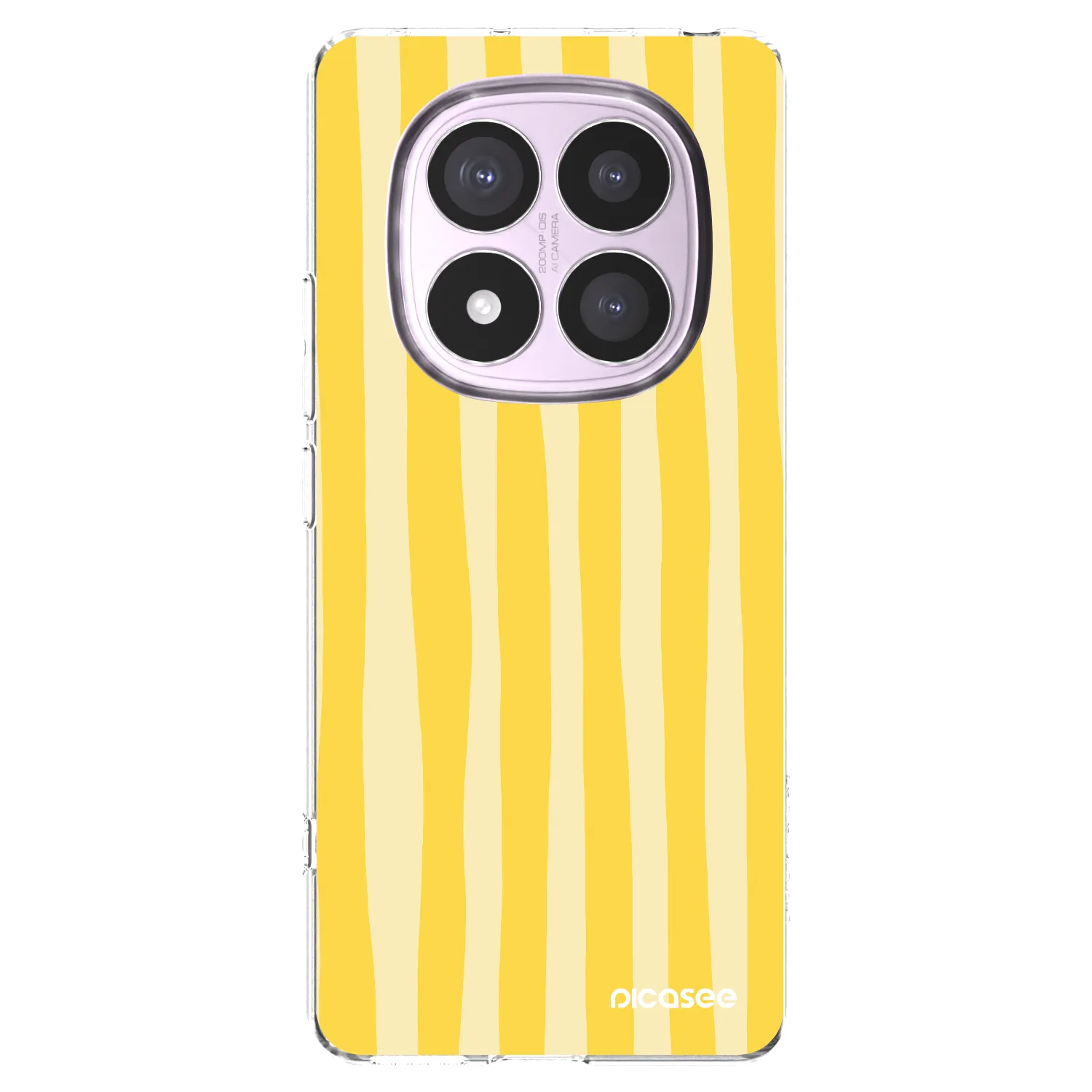 Picasee silikonový průhledný obal pro Xiaomi Redmi Note 14 Pro 5G - Lines lemon