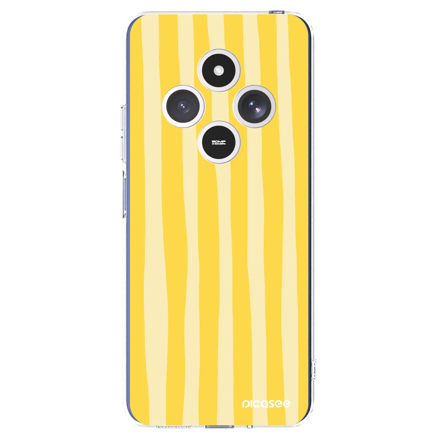 Picasee silikonový průhledný obal pro Xiaomi Redmi 14C - Lines lemon