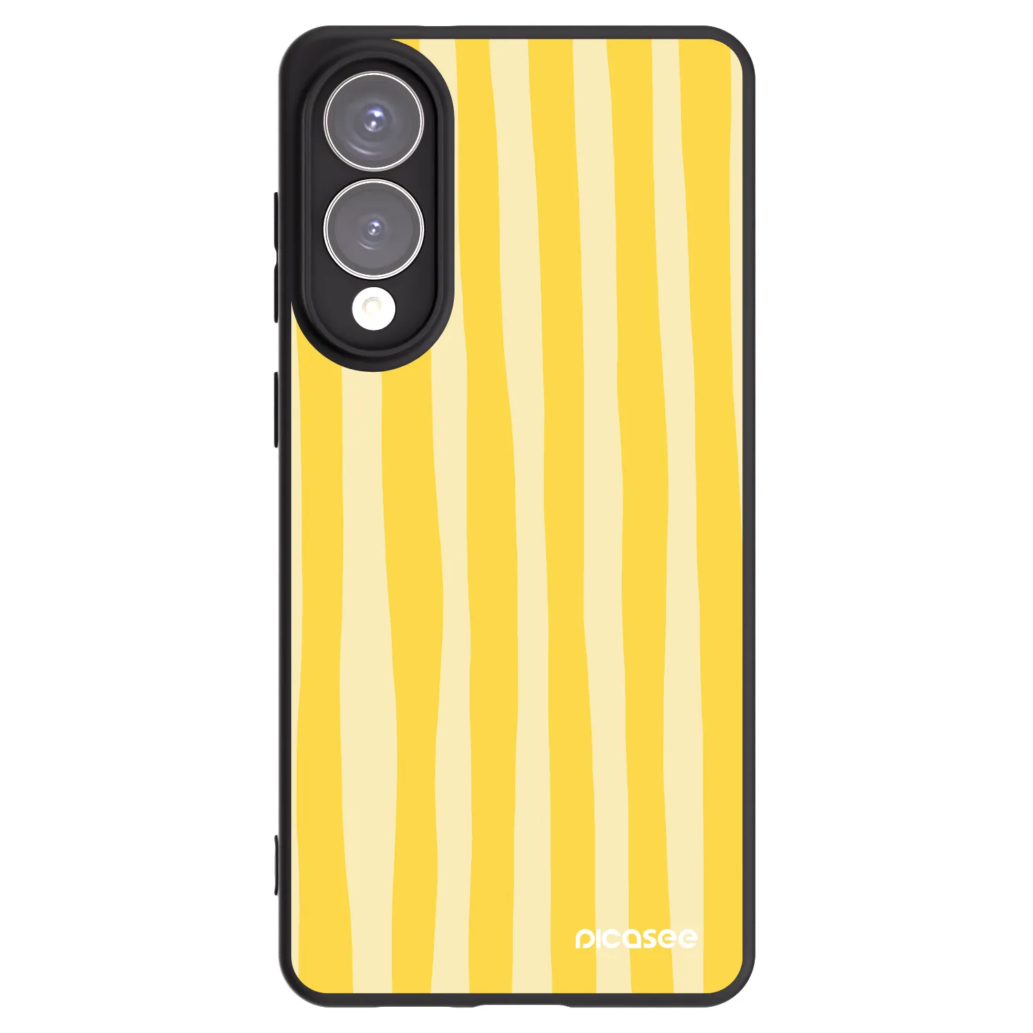 Picasee silikonový černý obal pro Samsung Galaxy S25 Edge 5G - Lines lemon