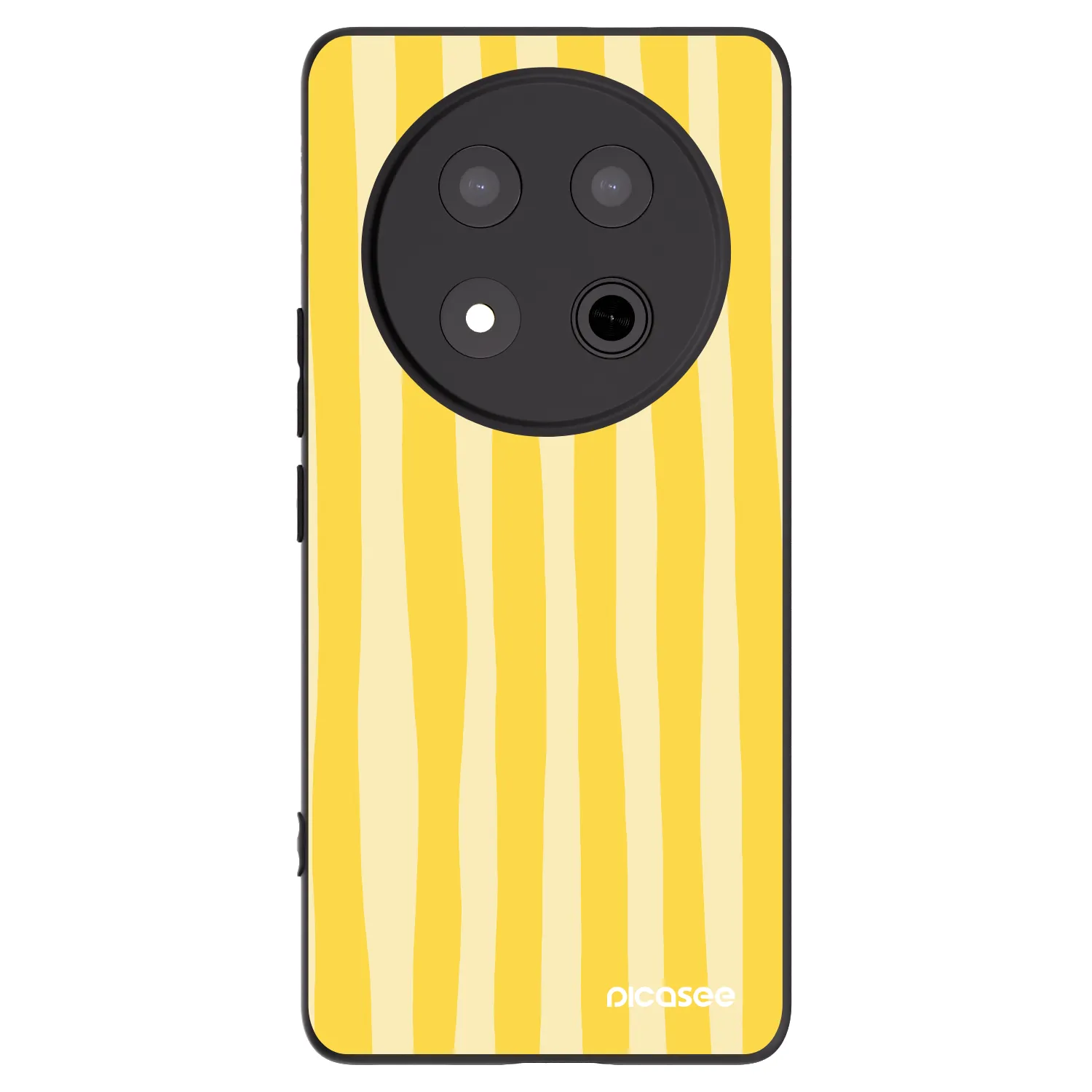 Picasee silikonový černý obal pro Honor Magic7 Lite 5G - Lines lemon