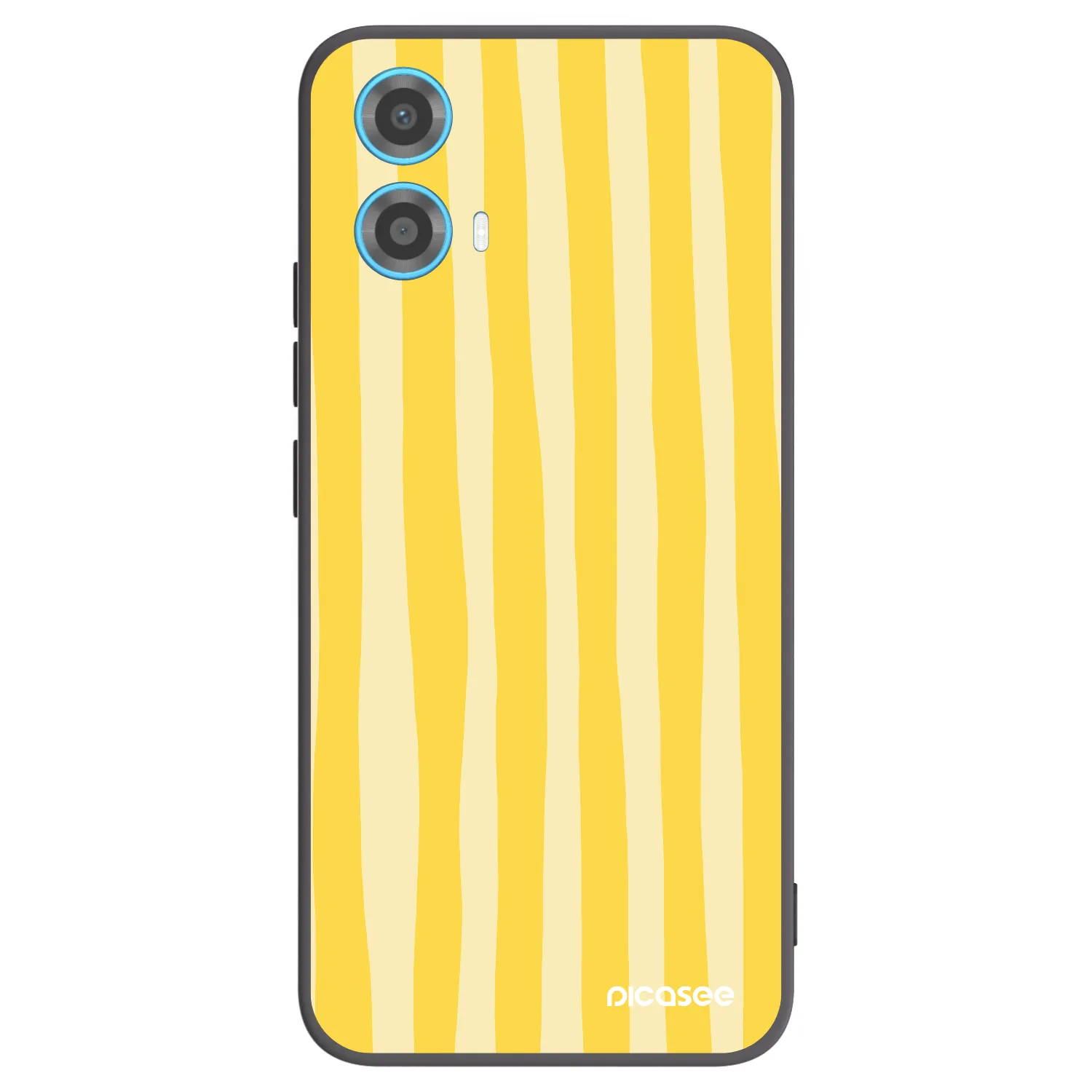 Picasee silikonový černý obal pro Motorola Moto G34 5G - Lines lemon